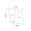 Aplică FENIKS 1 wenge 1x60W E27 Sollux Lighting