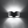 Aplică ORBIS 2 gri 2x40W G9 Sollux Lighting
