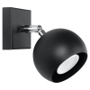Aplică OCULARE negru 1x40W GU10 Sollux Lighting