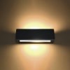 VEGA lampă de perete ceramică neagră 1x60W E27 Sollux Lighting