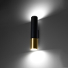 Aplică LOOPEZ negru/auriu 2x40W GU10 Sollux Lighting