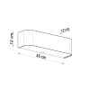 Aplică LOKKO alb 2x60W E27 Sollux Lighting
