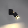 NERO negru/aur lampă de perete 1x40W GU10 Sollux Lighting