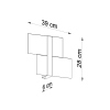 Aplică MASSIMO alb 2x40W G9 Sollux Lighting