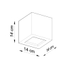 LEO lampă de perete ceramică 1x60W E27 Sollux Lighting