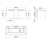 Aplică ORBIS 2 gri 2x40W G9 Sollux Lighting