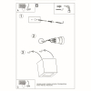 LEO lampă de perete ceramică 1x60W E27 Sollux Lighting