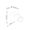 Aplică VERDO negru 1x10W GU10 Sollux Lighting