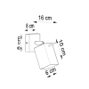 Aplică MERIDA alb 1x40W GU10 Sollux Lighting