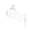 NERO lampă de perete negru/cromatic 1x40W GU10 Sollux Lighting