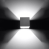 Lampă de perete QUAD 1 gri 1x40W G9 Sollux Lighting