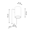 Aplică UTTI alb 1x40W GU10 Sollux Lighting