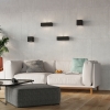VEGA lampă de perete ceramică neagră 1x60W E27 Sollux Lighting