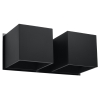 Aplică QUAD 2 negru 2x40W G9 Sollux Lighting