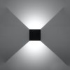Lampă de perete LUCA negru LED IP54 1x6W LED Sollux Lighting