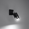 NERO lampă de perete negru/cromatic 1x40W GU10 Sollux Lighting