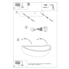OSKAR lampă de perete din ceramică 1x60W E27 Sollux Lighting