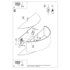 Aplică SKALA alb 2x60W E27 Sollux Lighting