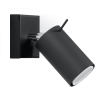 Aplică de perete RING negru 1x40W GU10 Sollux Lighting