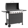 Grătar pe gaz cu 6 arzătoare BRENNER 102 x 134 x 51 cm