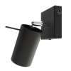 Aplică RING negru cu întrerupător 1x40W GU10 Sollux Lighting