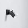 Aplică RING negru cu întrerupător 1x40W GU10 Sollux Lighting