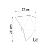 Aplică SOLIDO negru 2x40W G9 Sollux Lighting