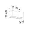 Aplică QUAD 2 gri 2x40W G9 Sollux Lighting