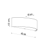 Aplică SKALA alb 2x60W E27 Sollux Lighting