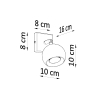 Aplică OCULARE alb 1x40W GU10 Sollux Lighting