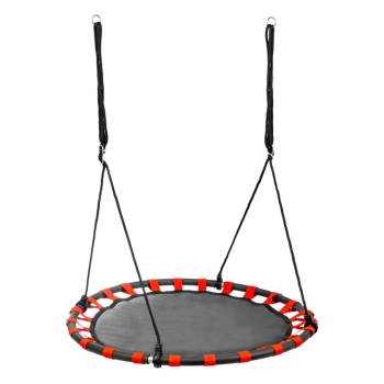 Leagăn de grădină Cuib de barză 100 cm negru roșu negru