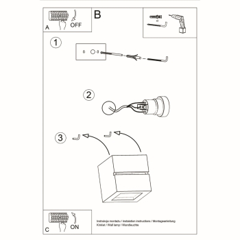 LEO LINE lampă de perete din ceramică 1x60W E27 Sollux Lighting