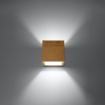 Aplică QUAD lemn natural 1x40W G9 Sollux Lighting