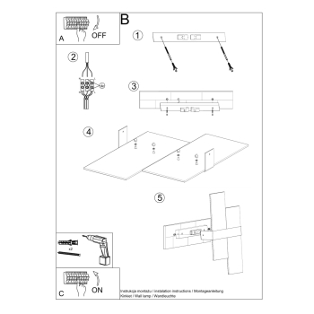 Aplică MASSIMO crom 2x40W G9 Sollux Lighting