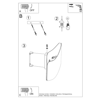 Aplică TILA 30 alb 1x40W G9 Sollux Lighting