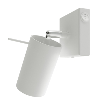 Aplică de perete RING alb cu întrerupător 1x40W GU10 Sollux Lighting