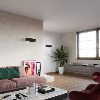 Aplică SIGMA negru 1x60W E27 Sollux Lighting