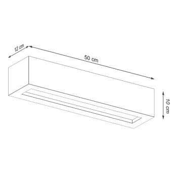 Aplică VEGA 50 concrete 1x60W E27 Sollux Lighting