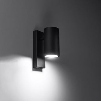 Aplică UTTI negru 1x40W GU10 Sollux Lighting