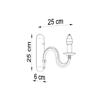Aplică MINERWA alb 1x40W E14 Sollux Lighting