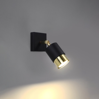 NERO negru/aur lampă de perete 1x40W GU10 Sollux Lighting