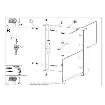 Aplică MASSIMO alb 2x40W G9 Sollux Lighting