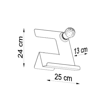 Lampă de birou INCLINE alb 1x60W E27 Sollux Lighting