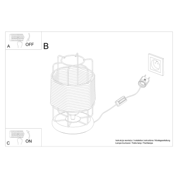GIZUR 1x15W E27 lampă de birou Sollux Lighting