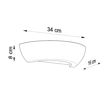 OSKAR lampă de perete din ceramică 1x60W E27 Sollux Lighting