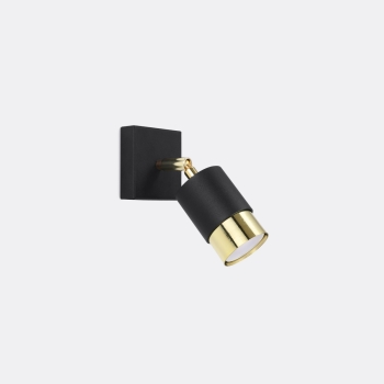NERO negru/aur lampă de perete 1x40W GU10 Sollux Lighting