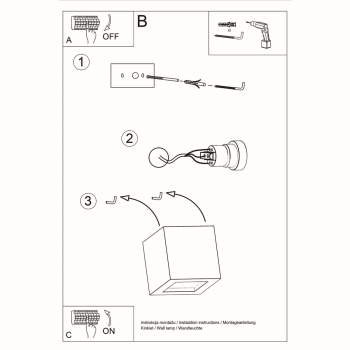 LEO lampă de perete ceramică 1x60W E27 Sollux Lighting