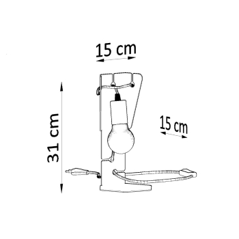 Lampă de birou ARBY negru Sollux Lighting