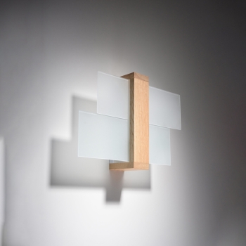 Aplică FENIKS 1 lemn natural 1x60W E27 Sollux Lighting