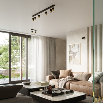 NERO negru/aur lampă de perete 1x40W GU10 Sollux Lighting